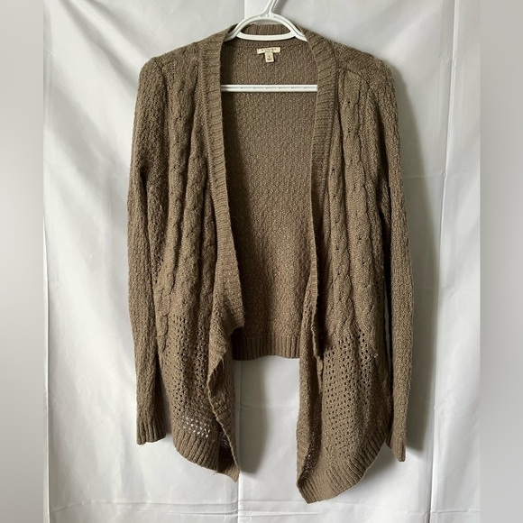 Sonoma Cardigan Women’s S Light Olive Green Cable Knit Sweater - Picture 1 of 4
